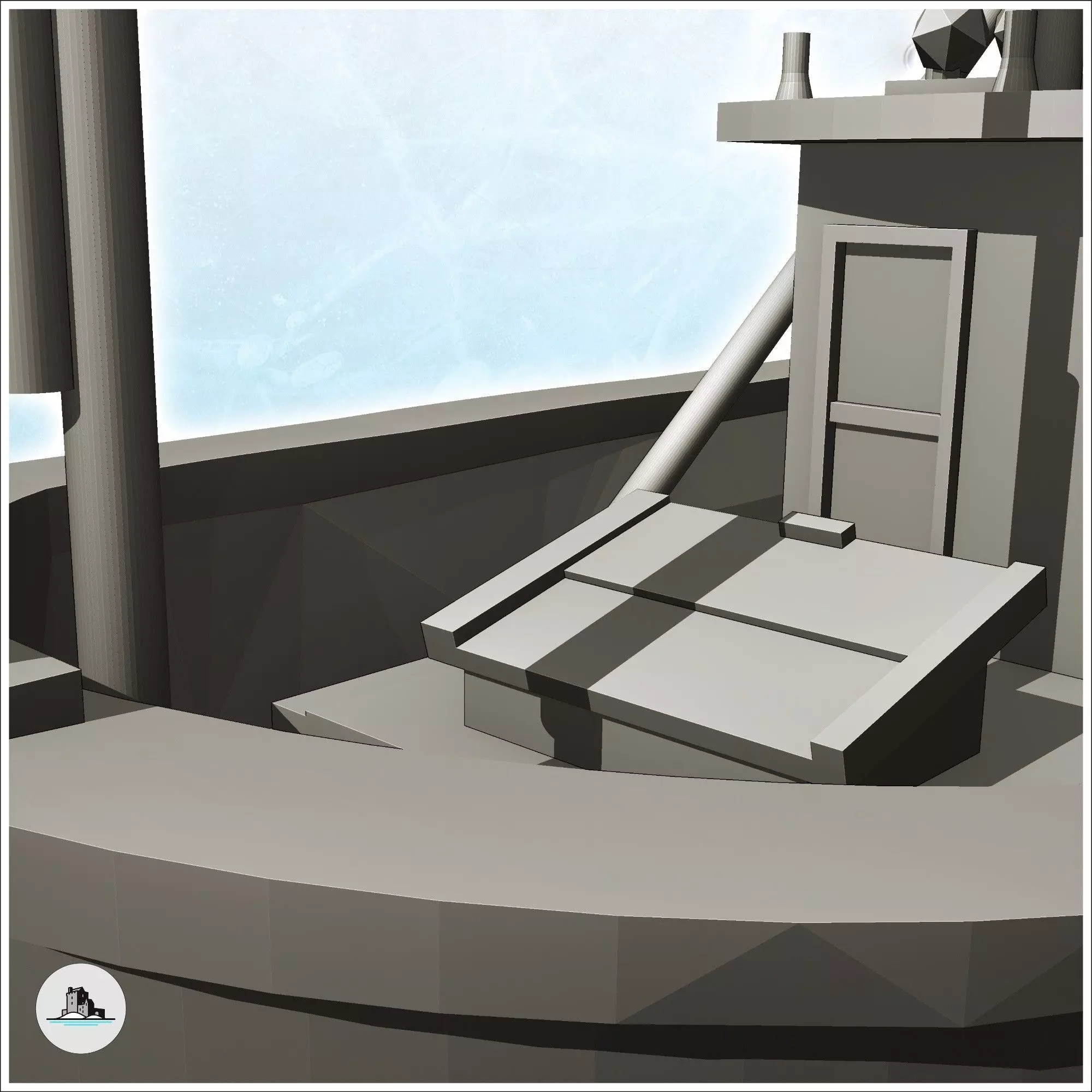 Long modern fishing boat 5 - World War Two Second WWII Front Eas 3D print model_5