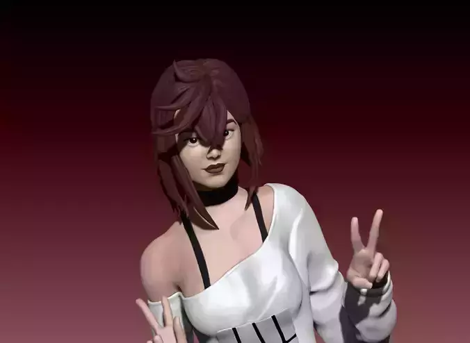 Momo Ayese Real Face winky Fanart