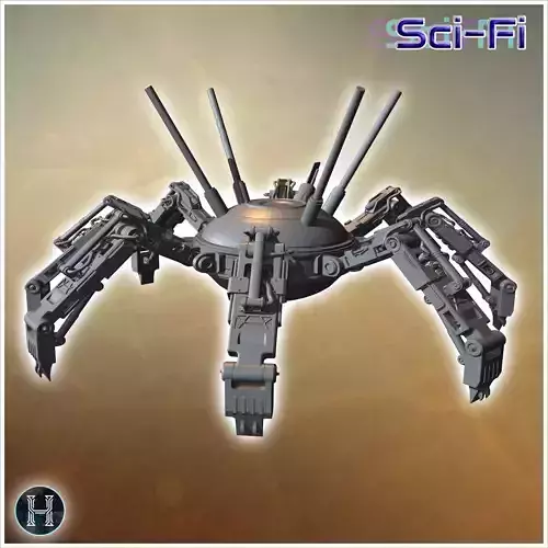 Robotic spider-like machine with multiple articulated legs and a