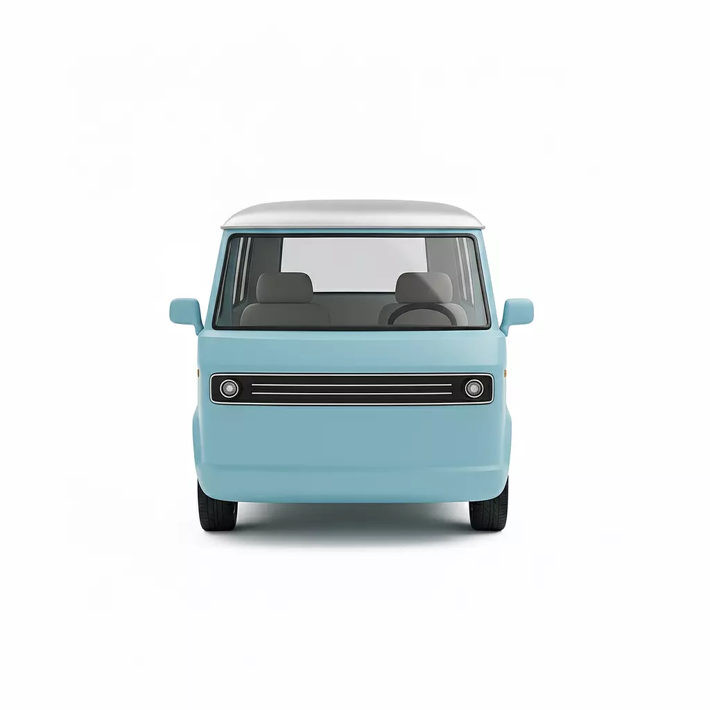 Camper Van Low-poly 3D model_4