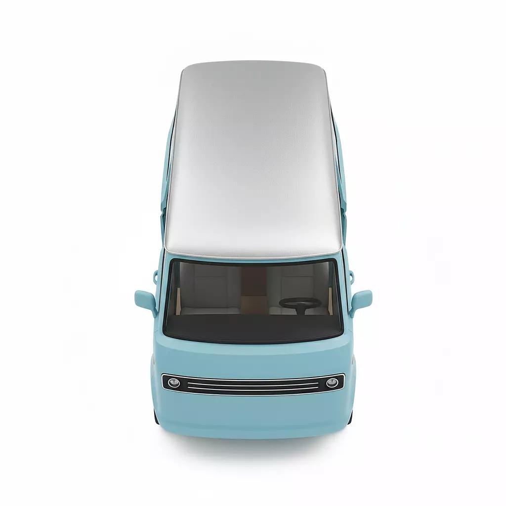 Camper Van Low-poly 3D model_1