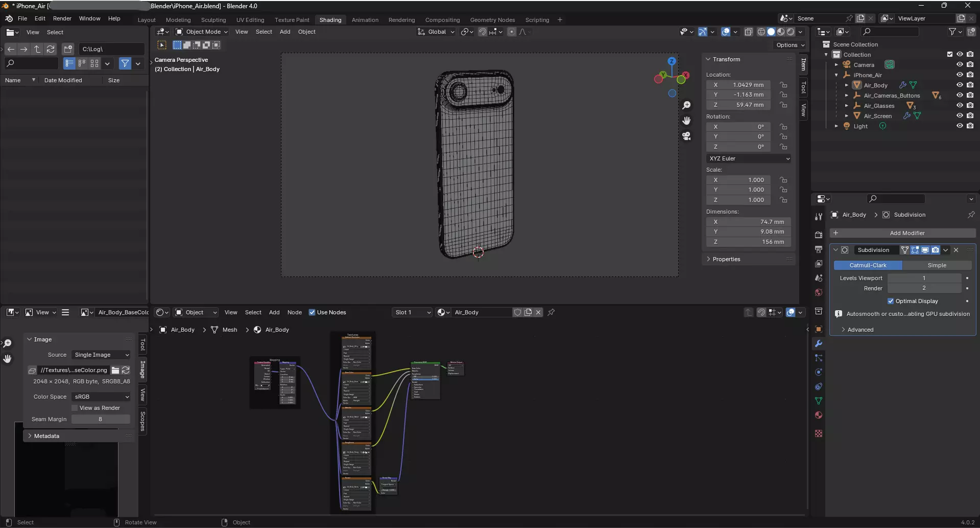 Apple iPhone Air Space Black 3D model_17