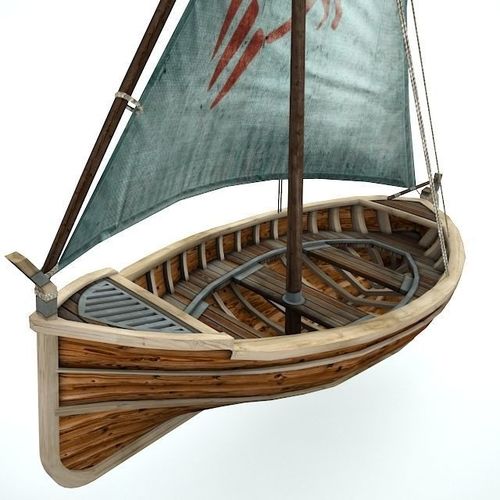 Sail Boat  Low-poly 3D model