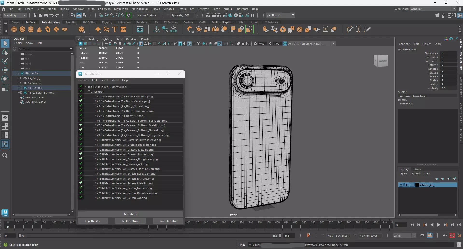 Apple iPhone Air Light Gold 3D model_16