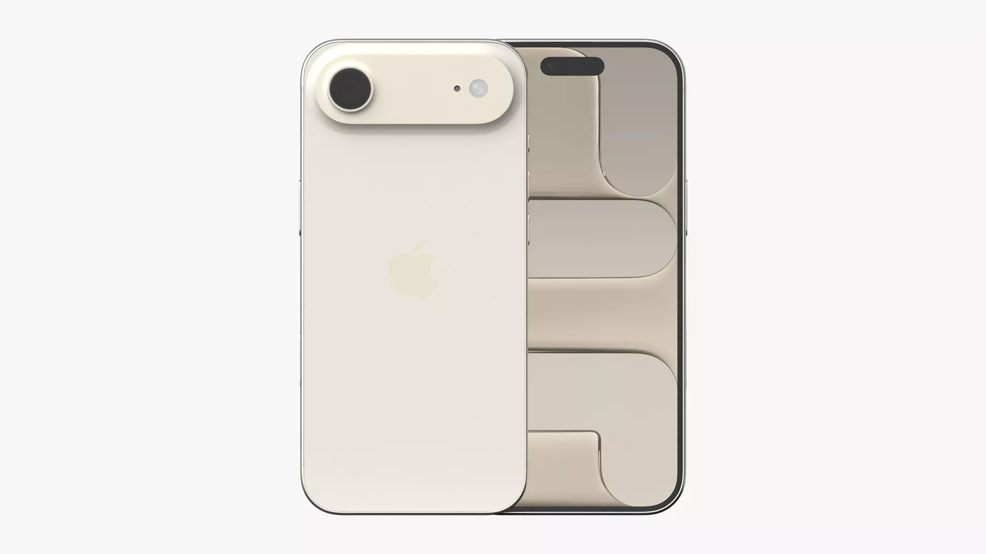 Apple iPhone Air Light Gold 3D model_0