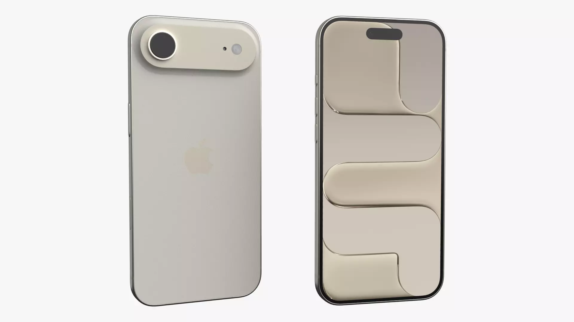 Apple iPhone Air Light Gold 3D model_1
