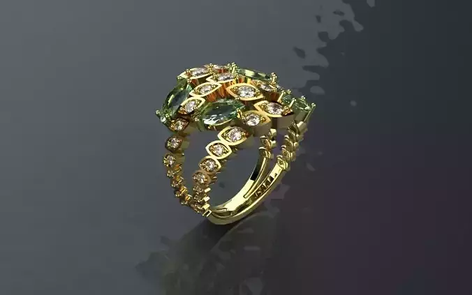 Ring Flowers - Jewelry 3D - AN-34