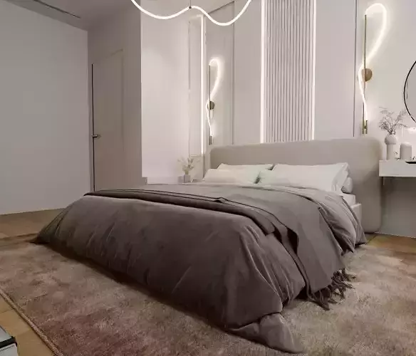 Modern style bedroom 3D model