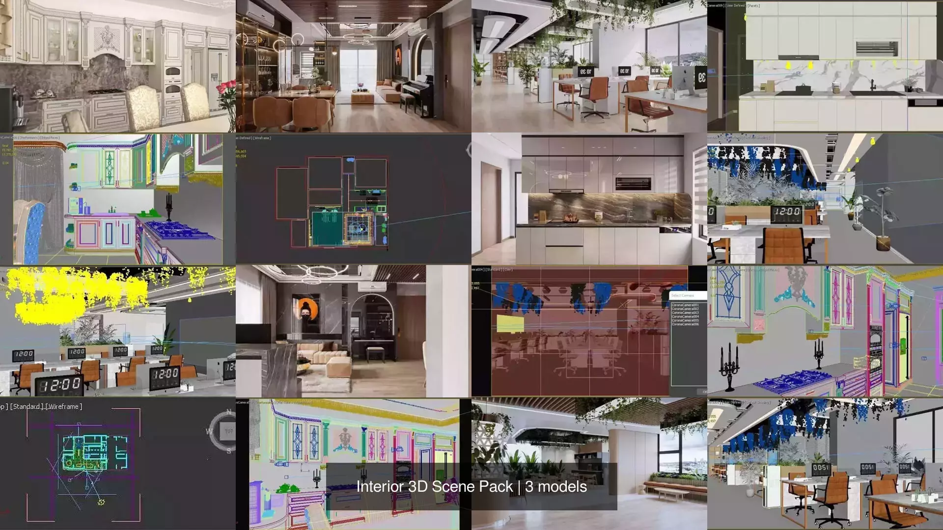 Interior 3D Scene Pack 3D Model Collection_0
