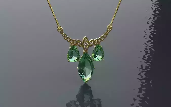 Necklace Flowers - Jewelry 3D - GA-33