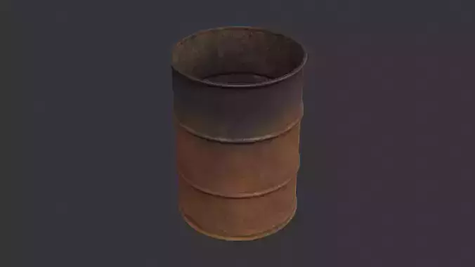 Rusty Oil Drum Barrel for Industrial Scenes