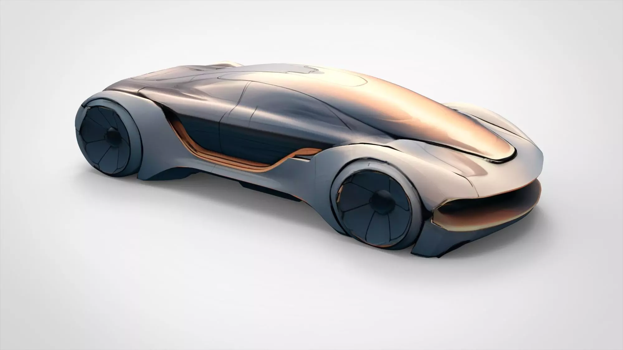 Futuristic car  3D model_0