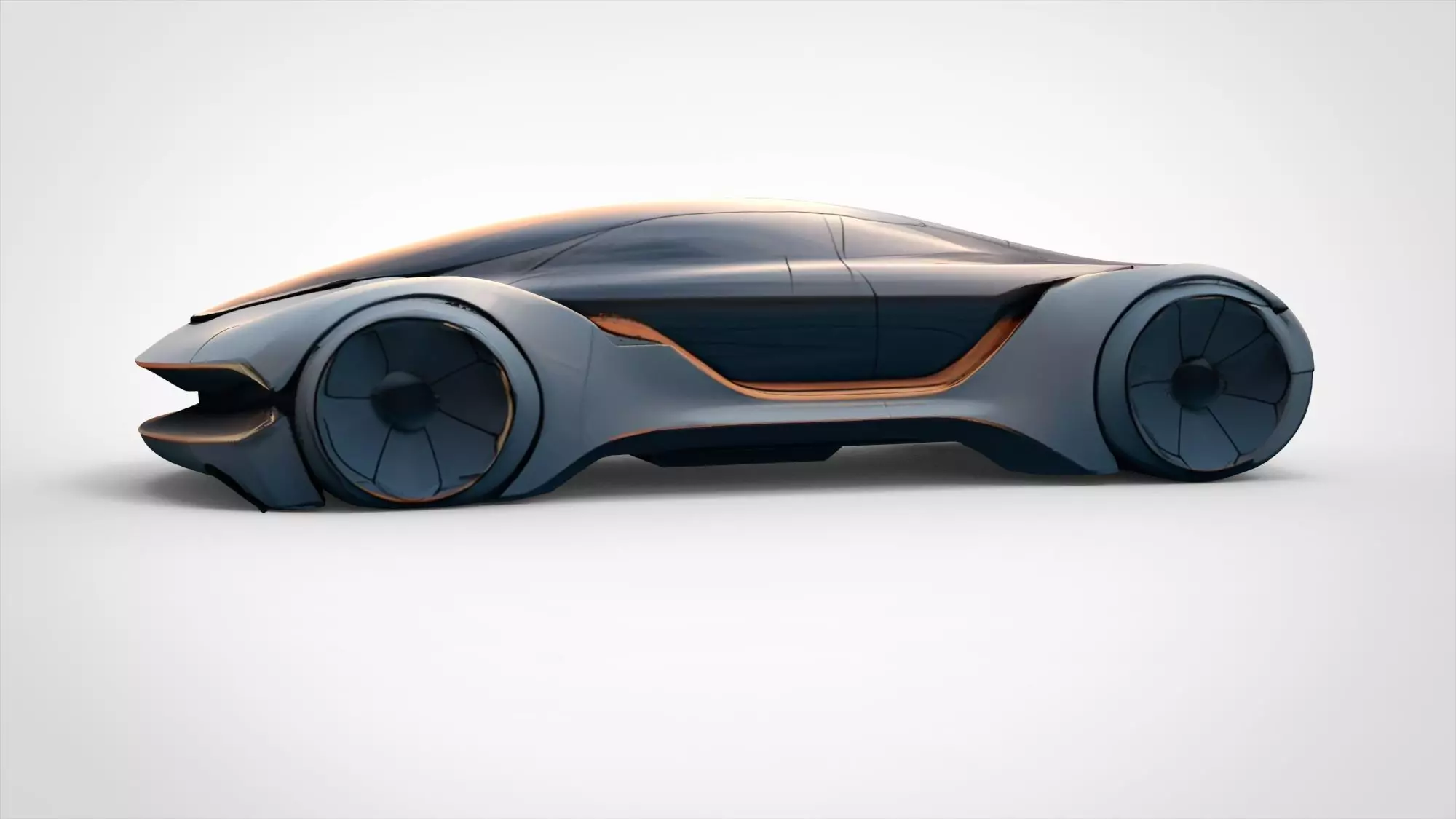 Futuristic car  3D model_5