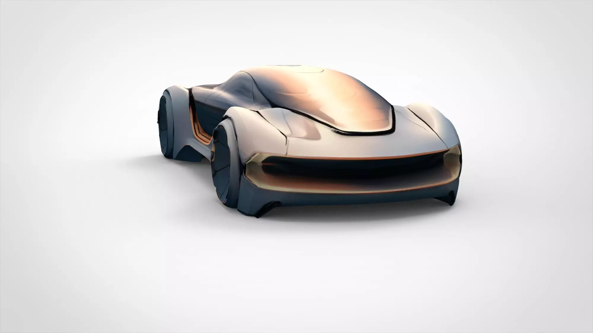 Futuristic car  3D model_4