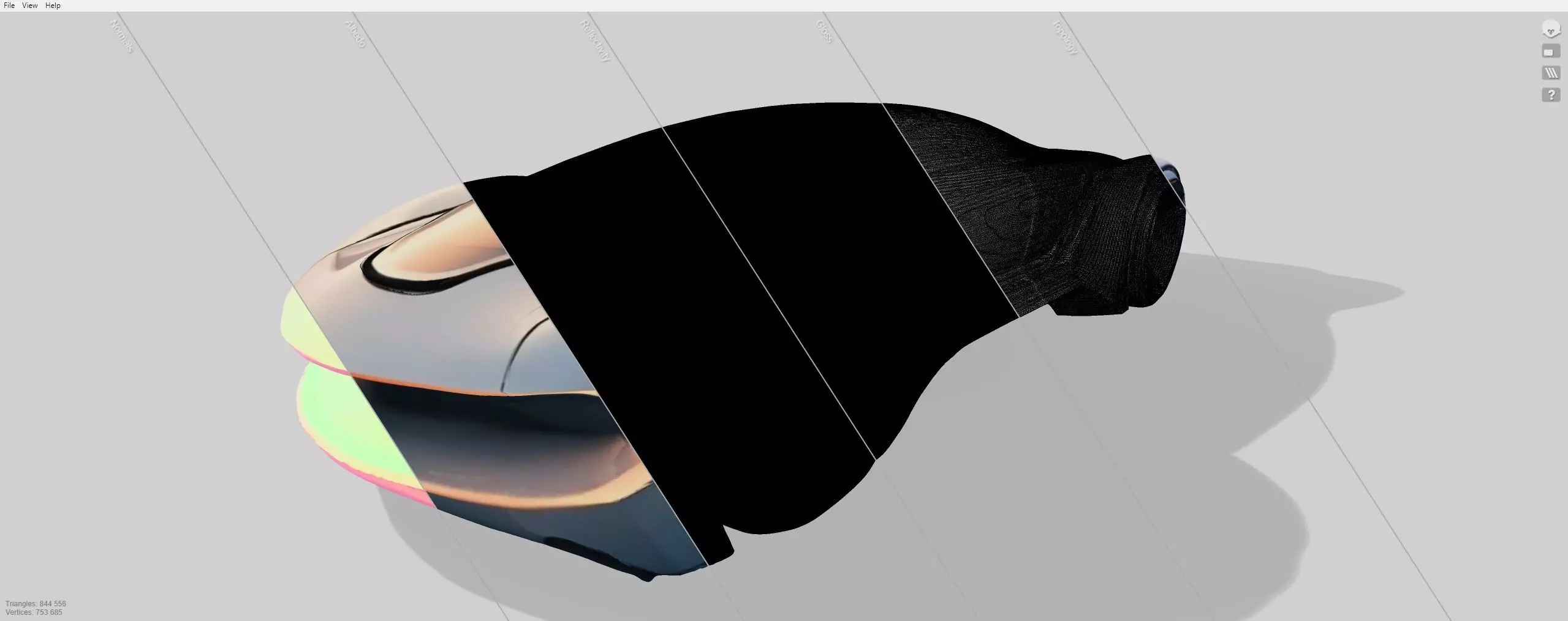 Futuristic car  3D model_10