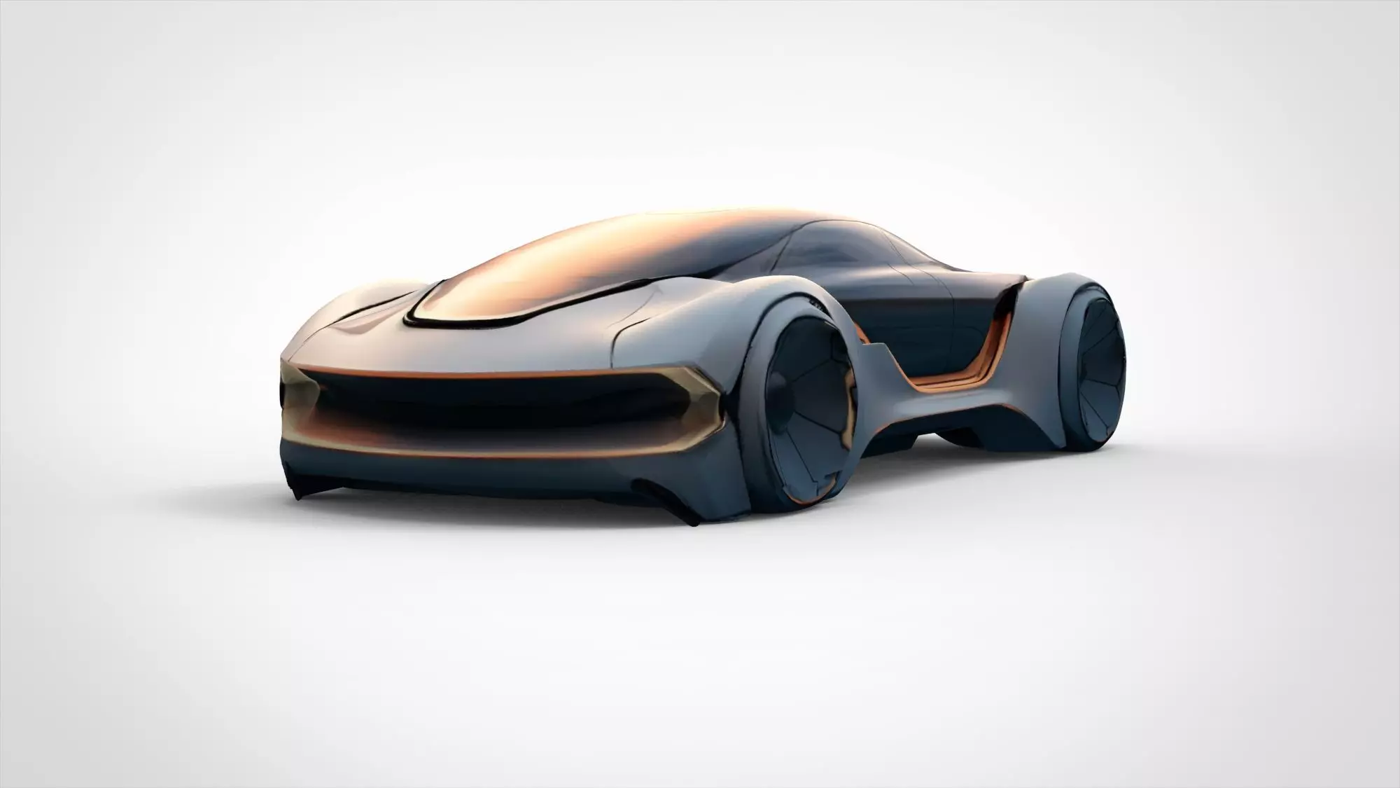 Futuristic car  3D model_6