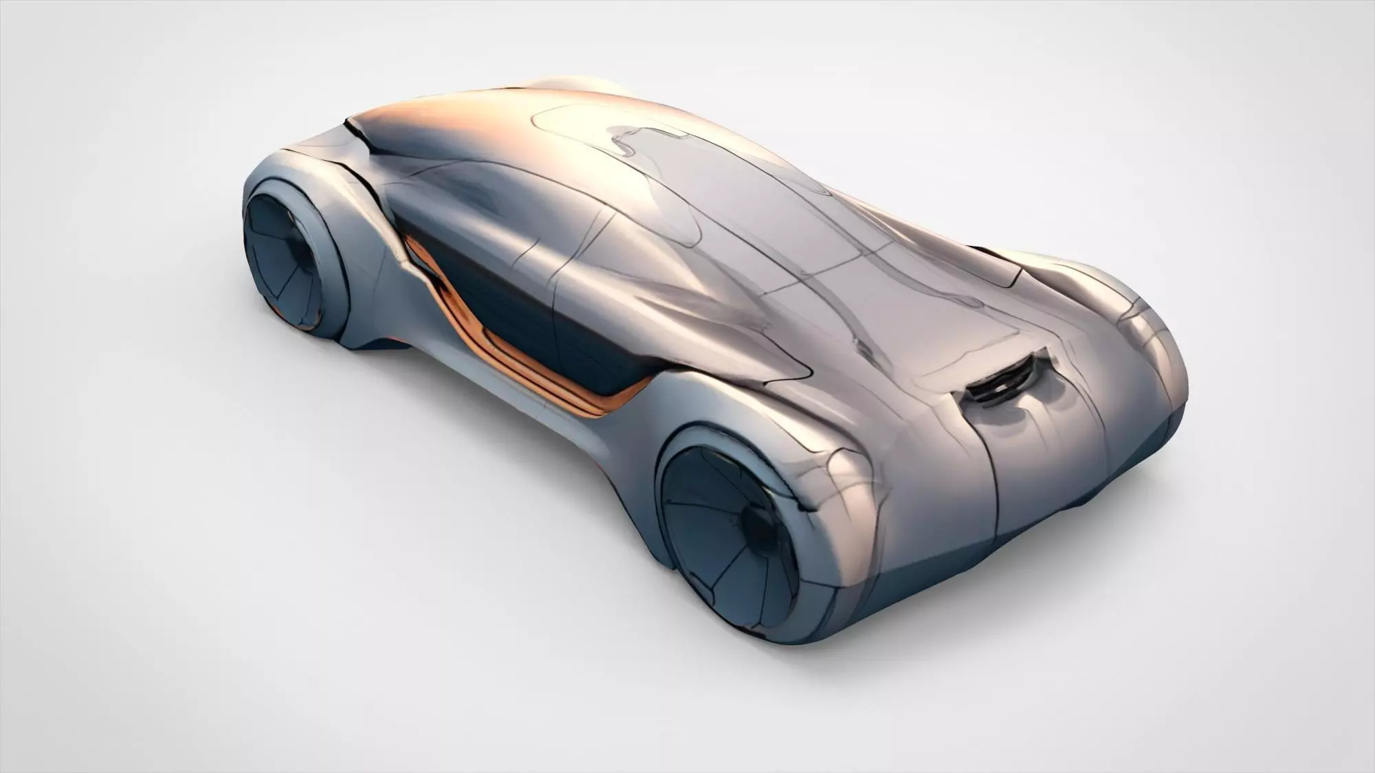 Futuristic car  3D model_7