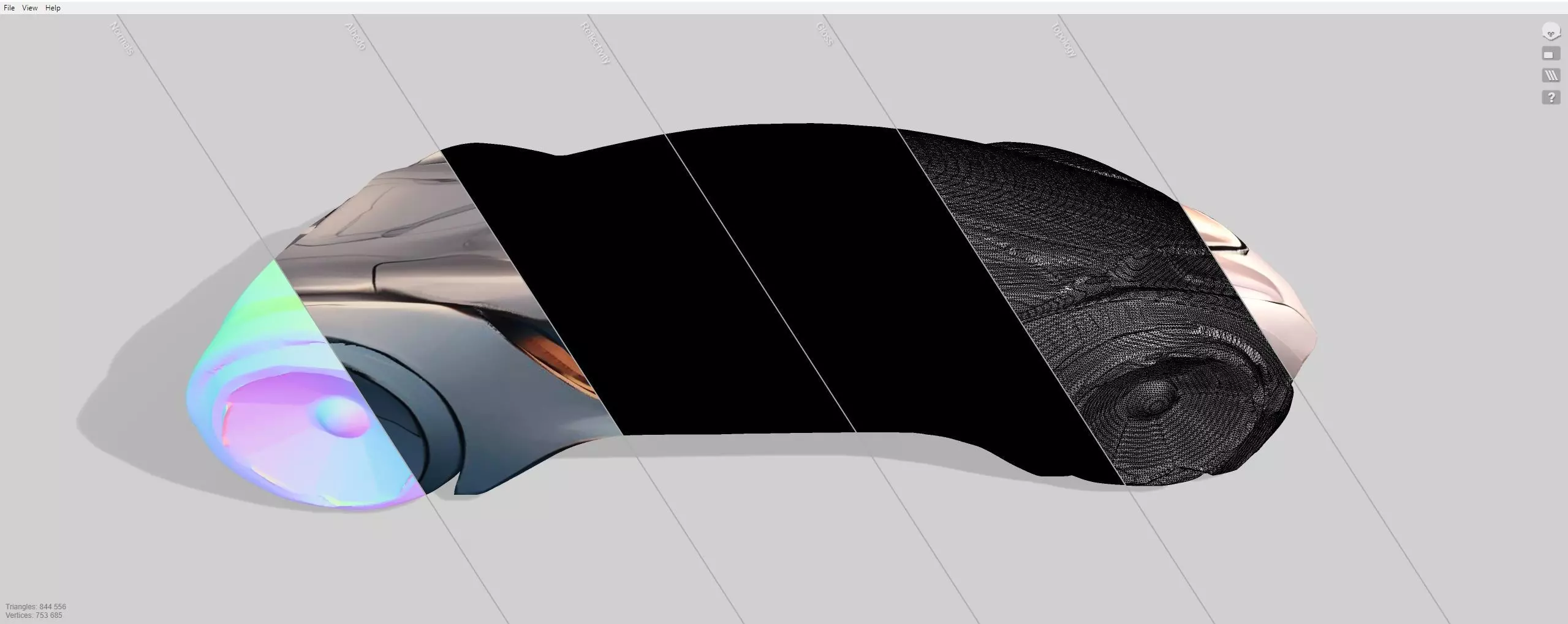 Futuristic car  3D model_12