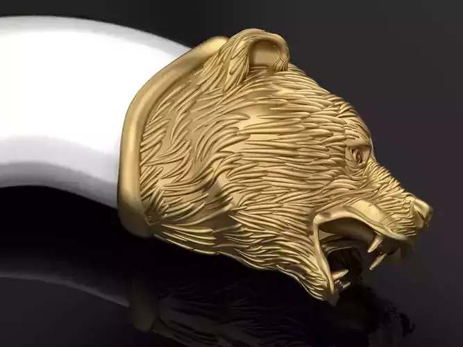 Jewelry Bear Tooth Pendant  Gold