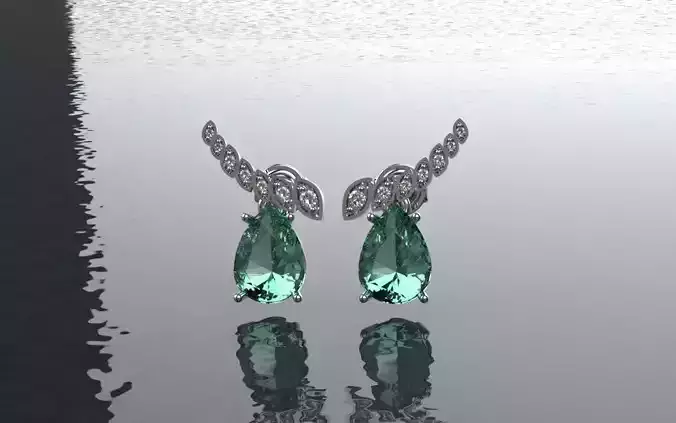 Earring Flowers - Jewelry 3D - BR-31