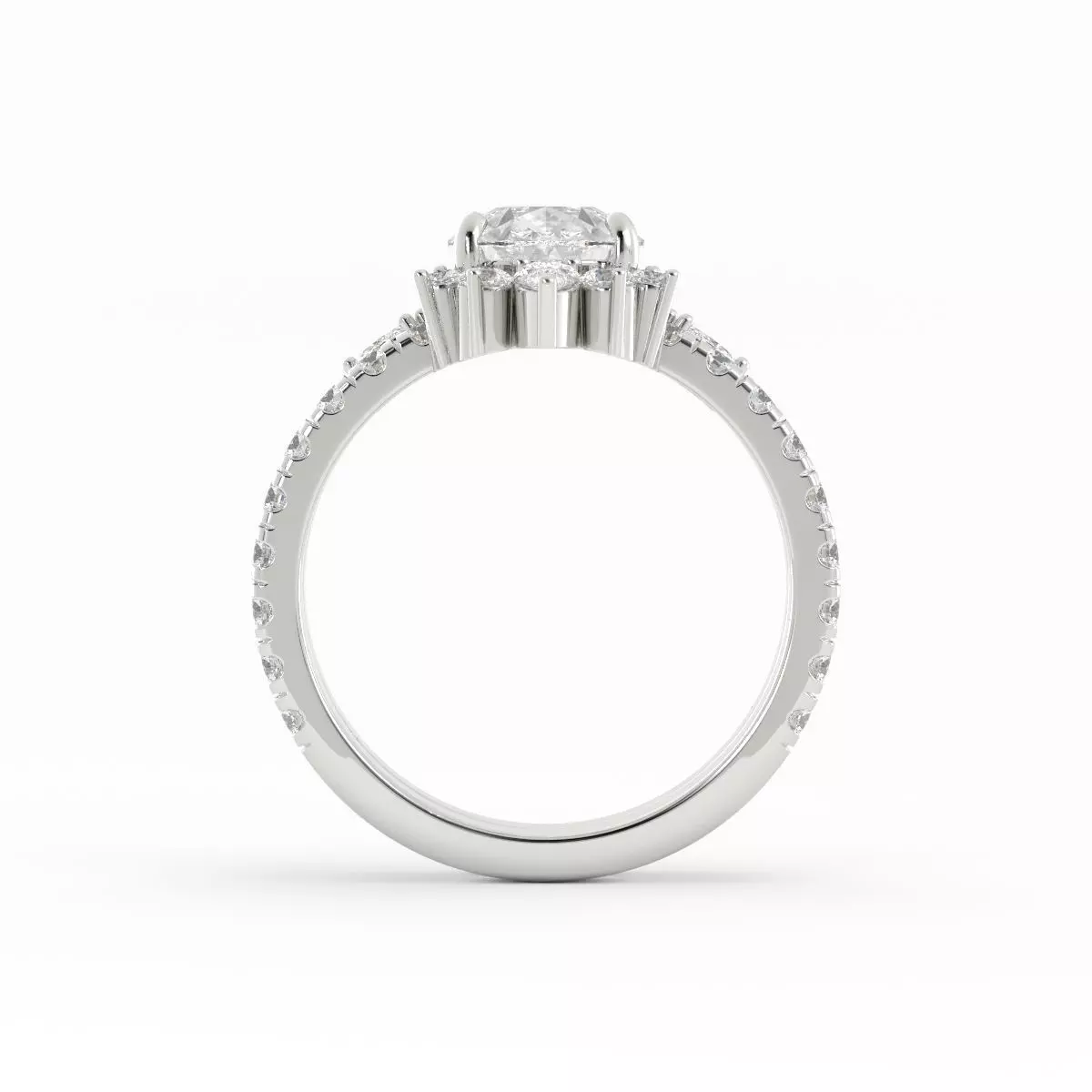 Beautiful Engagement Ring Set With Jacket 3DM and Rendering 3D print model_4