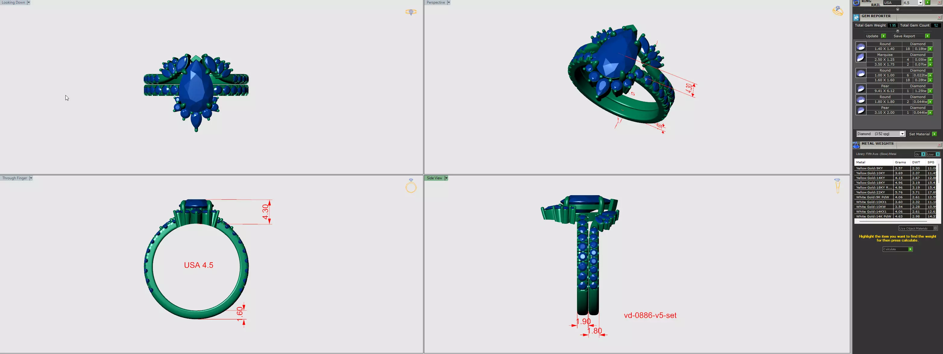 Beautiful Engagement Ring Set With Jacket 3DM and Rendering 3D print model_12
