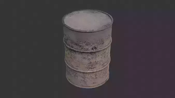Rusty Oil Drum Barrel Weathered Industrial Container