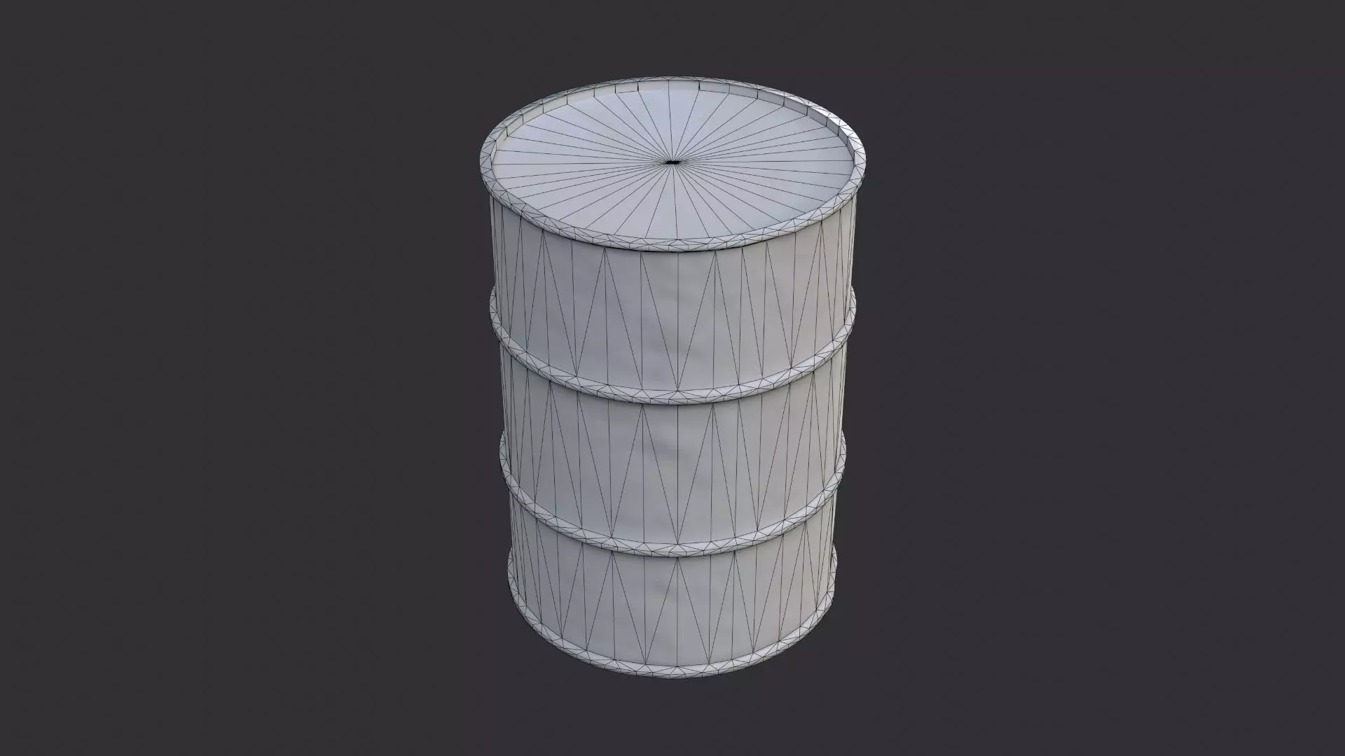 Rusty Oil Drum Barrel Weathered Industrial Container Low-poly 3D model_7