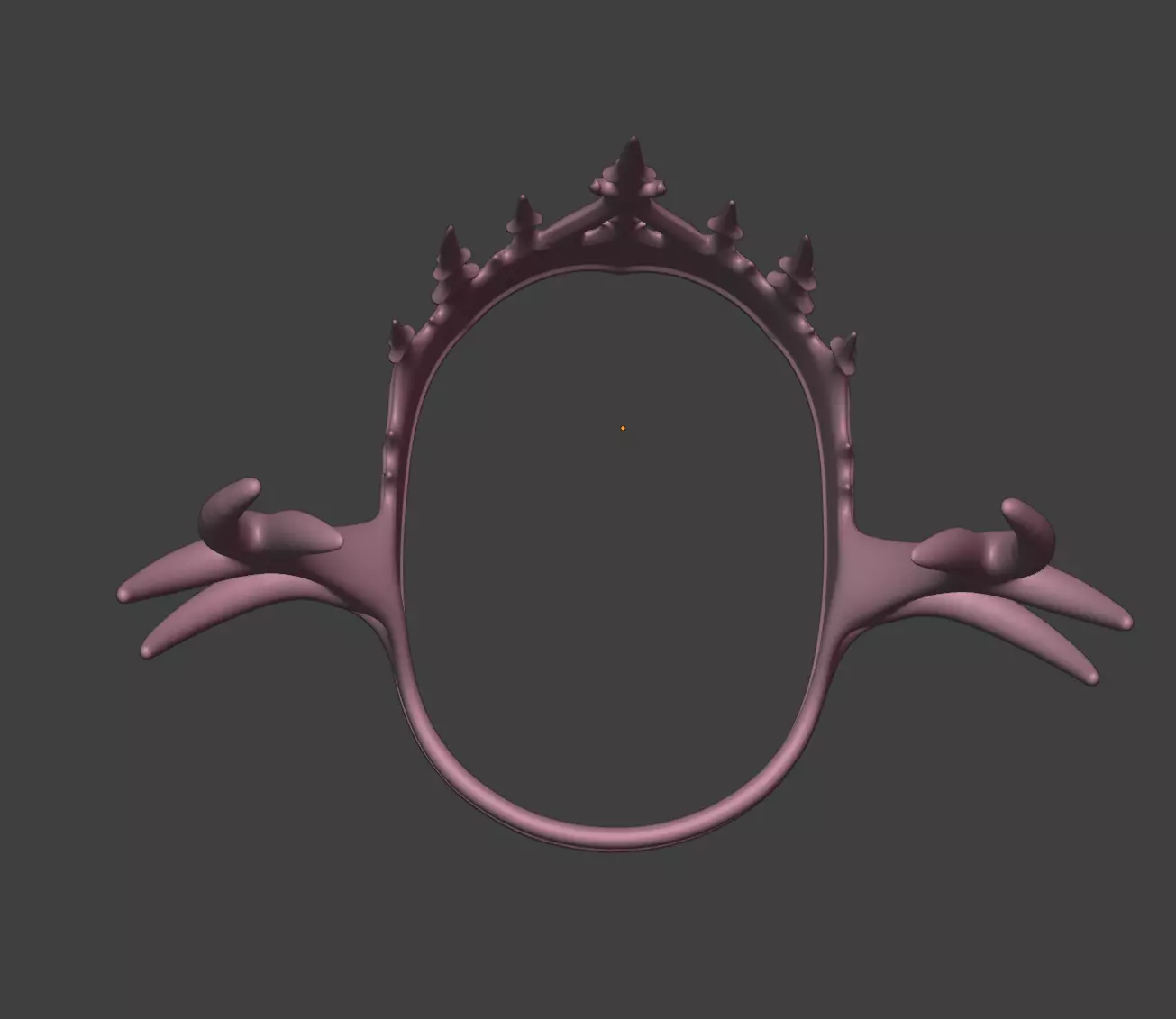 GOTHIC ANTLERS CROWN 3D print model_10