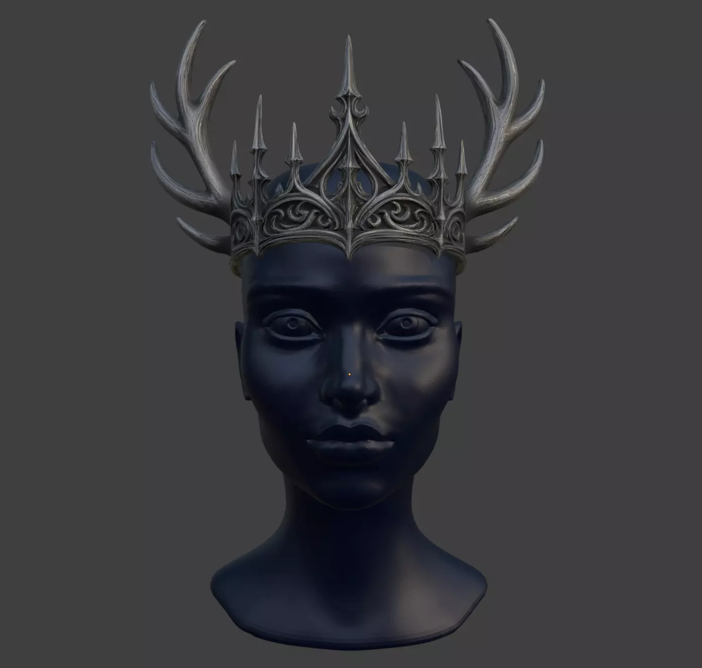 GOTHIC ANTLERS CROWN 3D print model_0