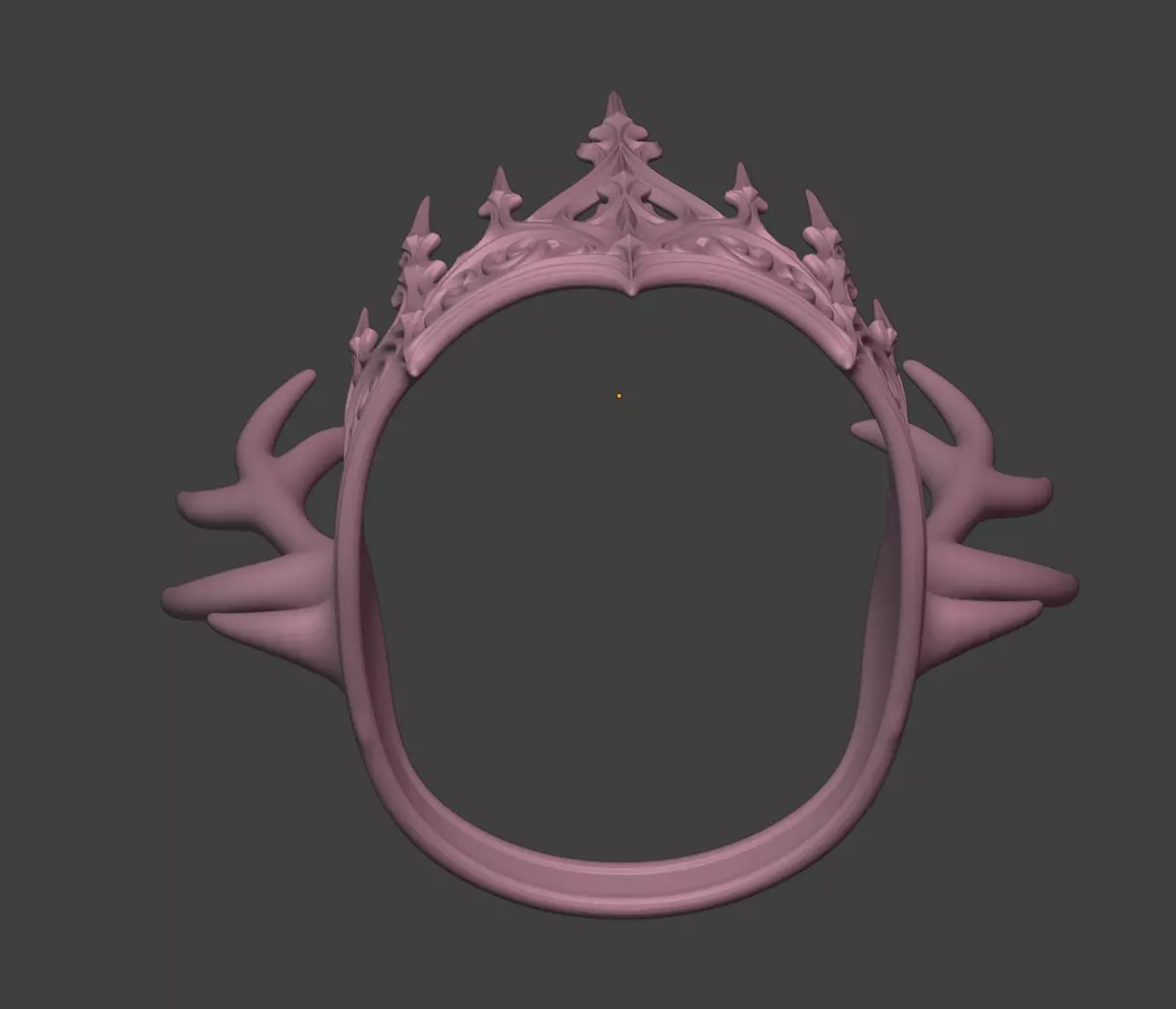 GOTHIC ANTLERS CROWN 3D print model_9