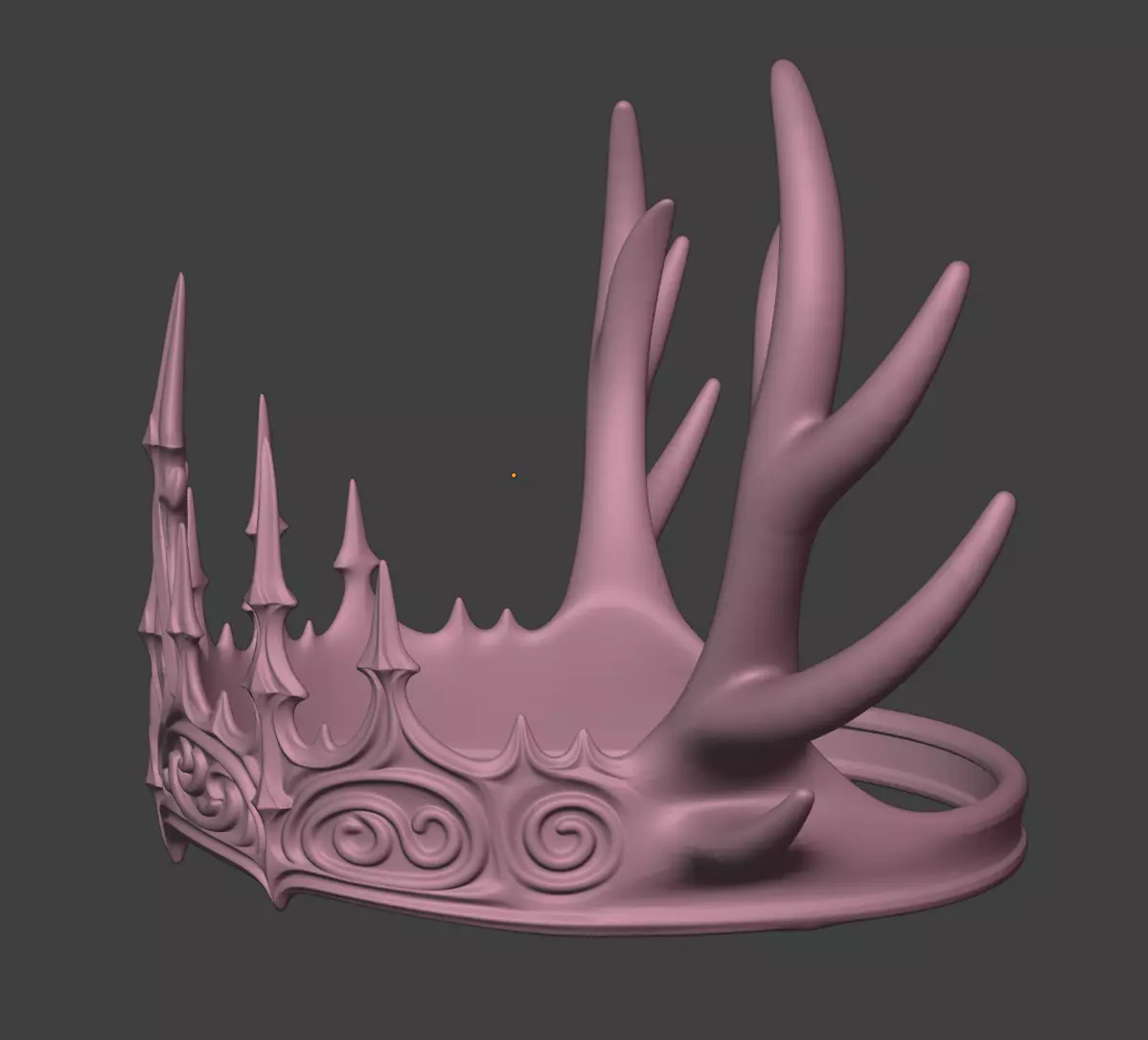 GOTHIC ANTLERS CROWN 3D print model_6
