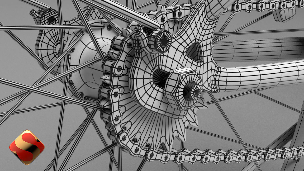 Beach Cruiser Bicycle 3D model_12