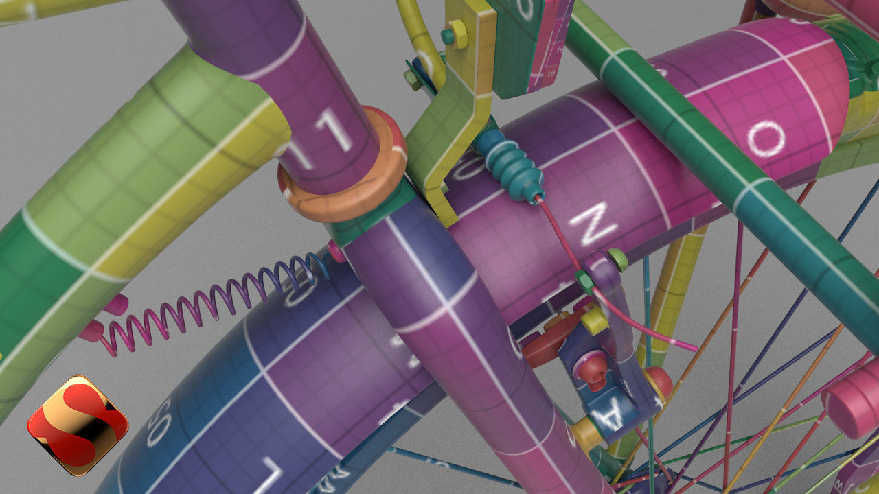 Beach Cruiser Bicycle 3D model_5