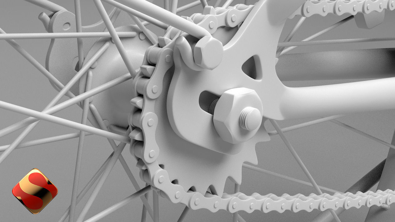 Beach Cruiser Bicycle 3D model_10