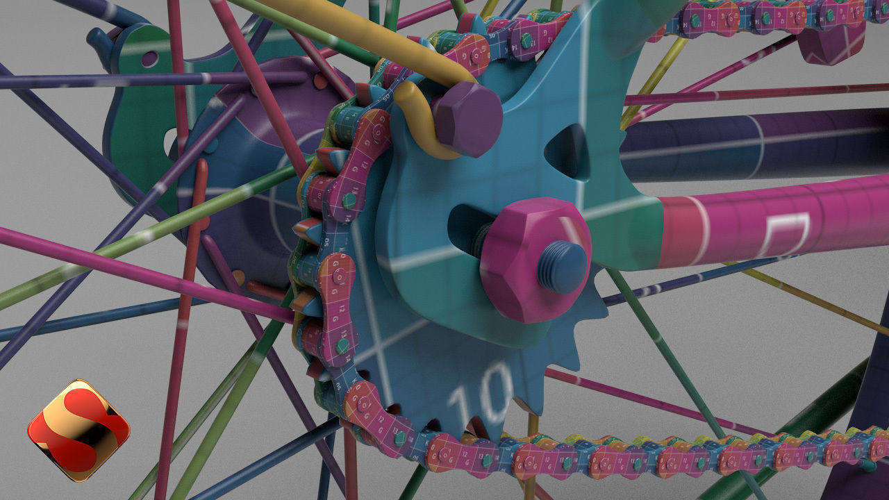 Beach Cruiser Bicycle 3D model_11