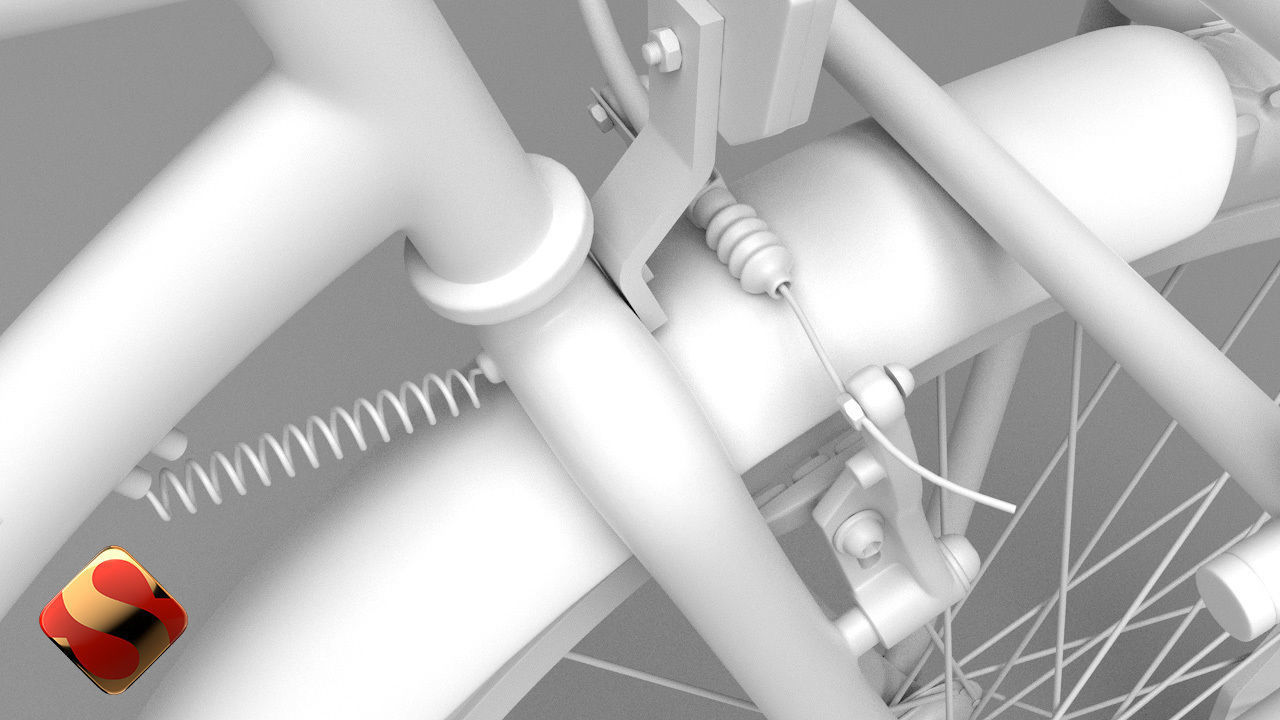 Beach Cruiser Bicycle 3D model_4