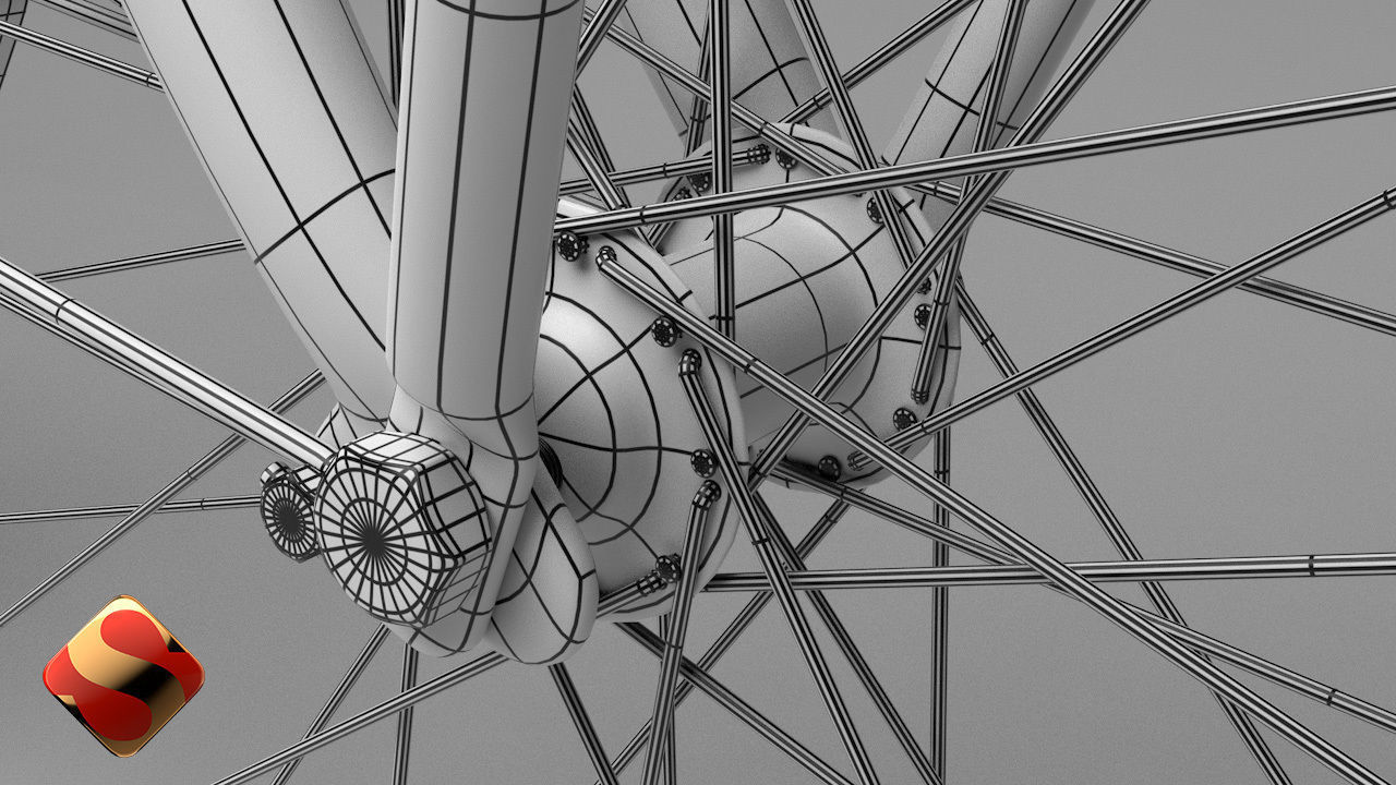 Beach Cruiser Bicycle 3D model_9