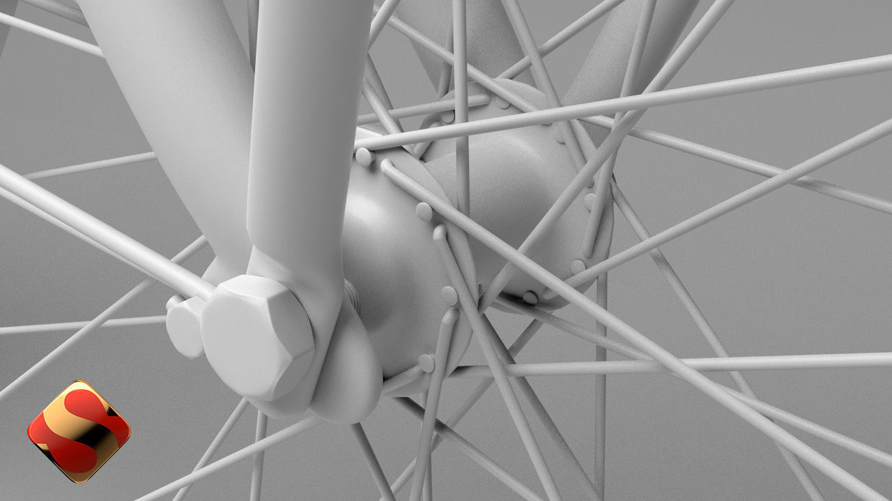 Beach Cruiser Bicycle 3D model_7