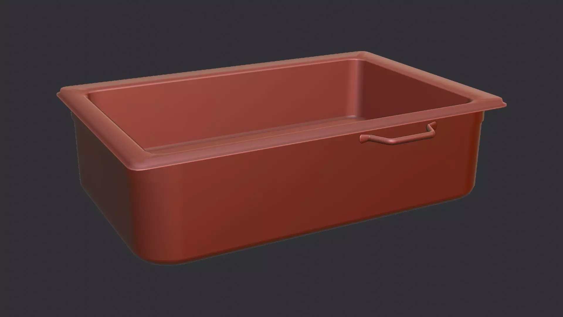 Metal Chafer Pan for Cafeteria Service Low-poly 3D model_6