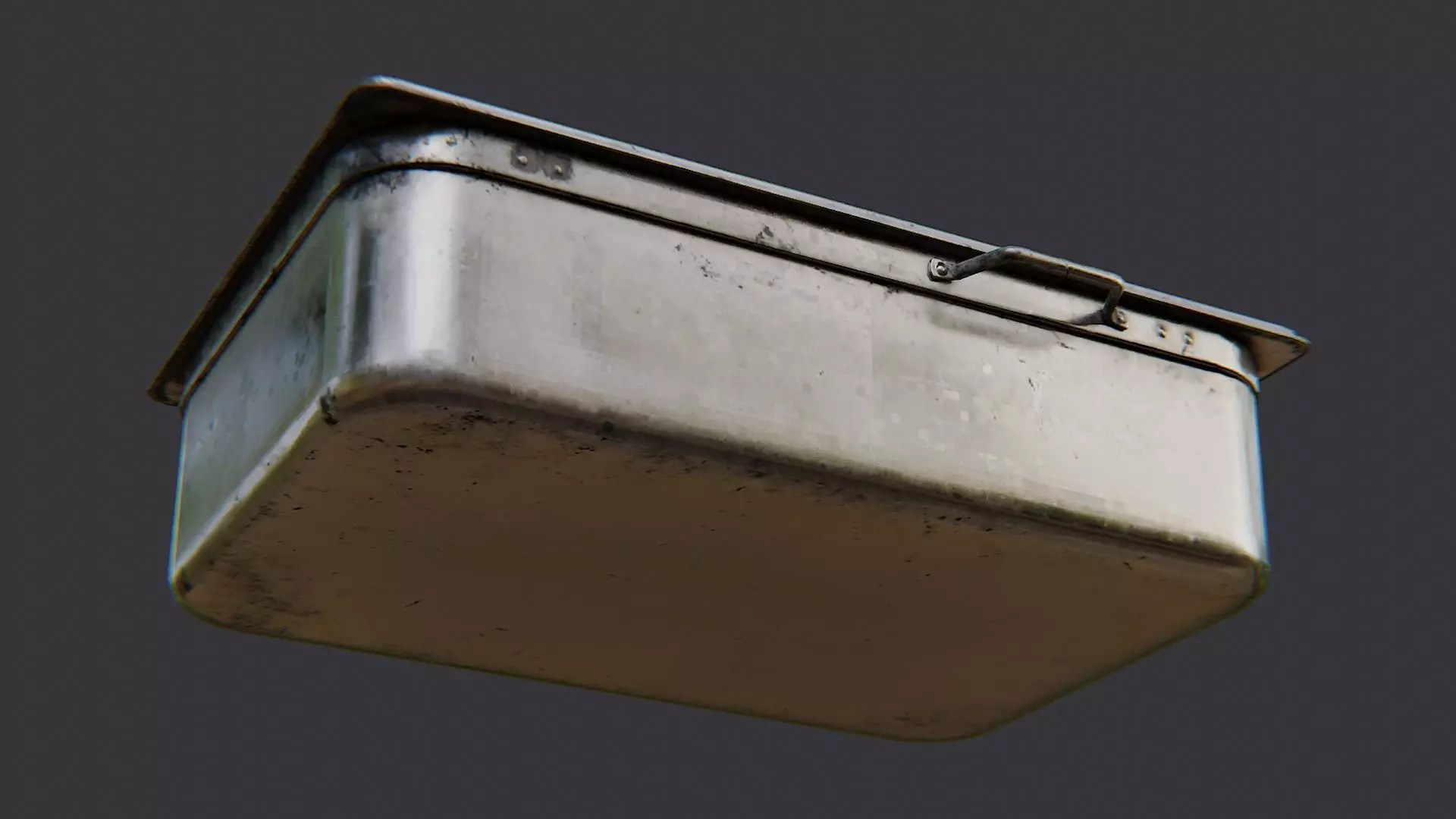 Metal Chafer Pan for Cafeteria Service Low-poly 3D model_5