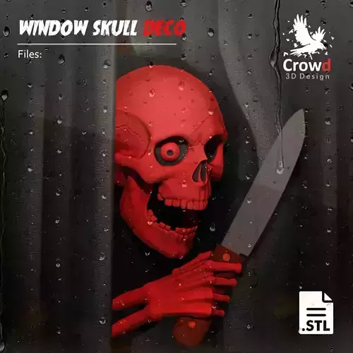 WINDOW SKULL DECO  Calavera para Ventana peek a boo