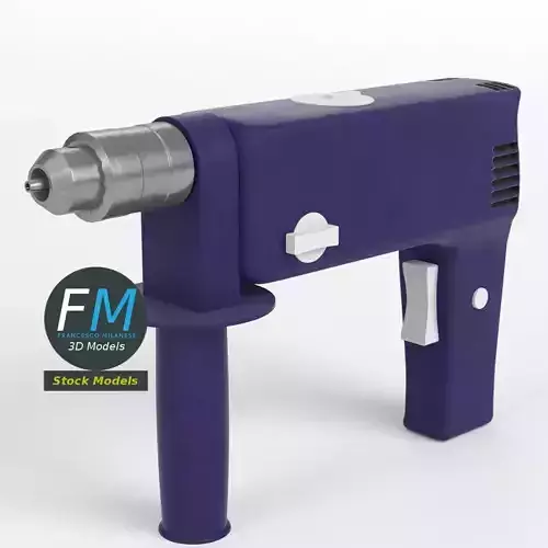 Drill pistol grip base mesh 3D model
