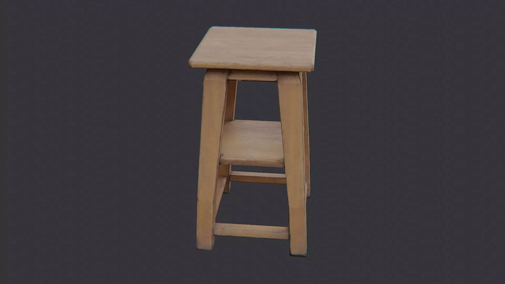 Dun Lounge Wood Table Hookah Style Low-poly 3D model_1