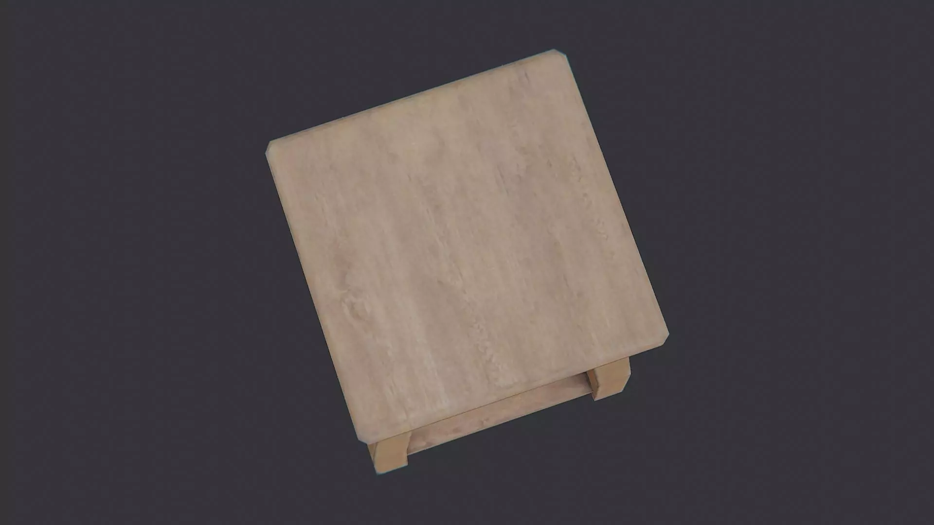 Dun Lounge Wood Table Hookah Style Low-poly 3D model_4