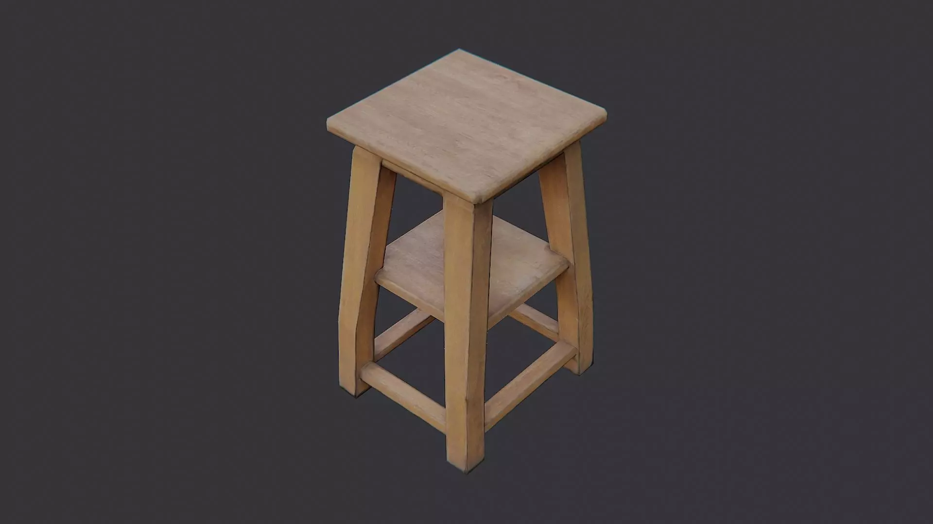 Dun Lounge Wood Table Hookah Style Low-poly 3D model_3