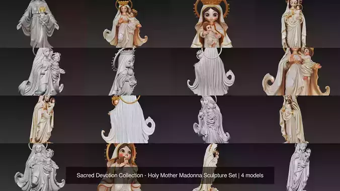 Sacred Devotion Collection - Holy Mother Madonna Sculpture Set Sacred Devotion Collection - Holy Mother Madonna Sculpture Set