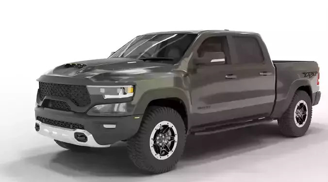 Modern Off-Road Pickup Truck - Blender with rig