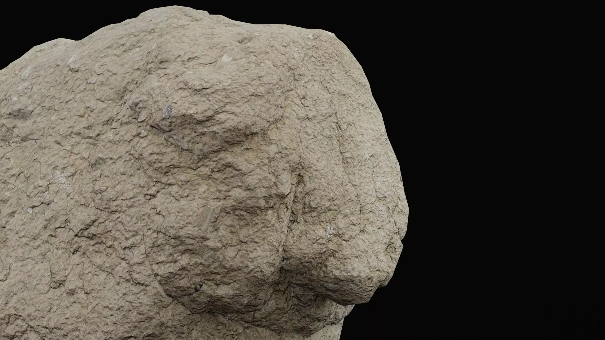 Realistic Rock Low-poly 3D model_1