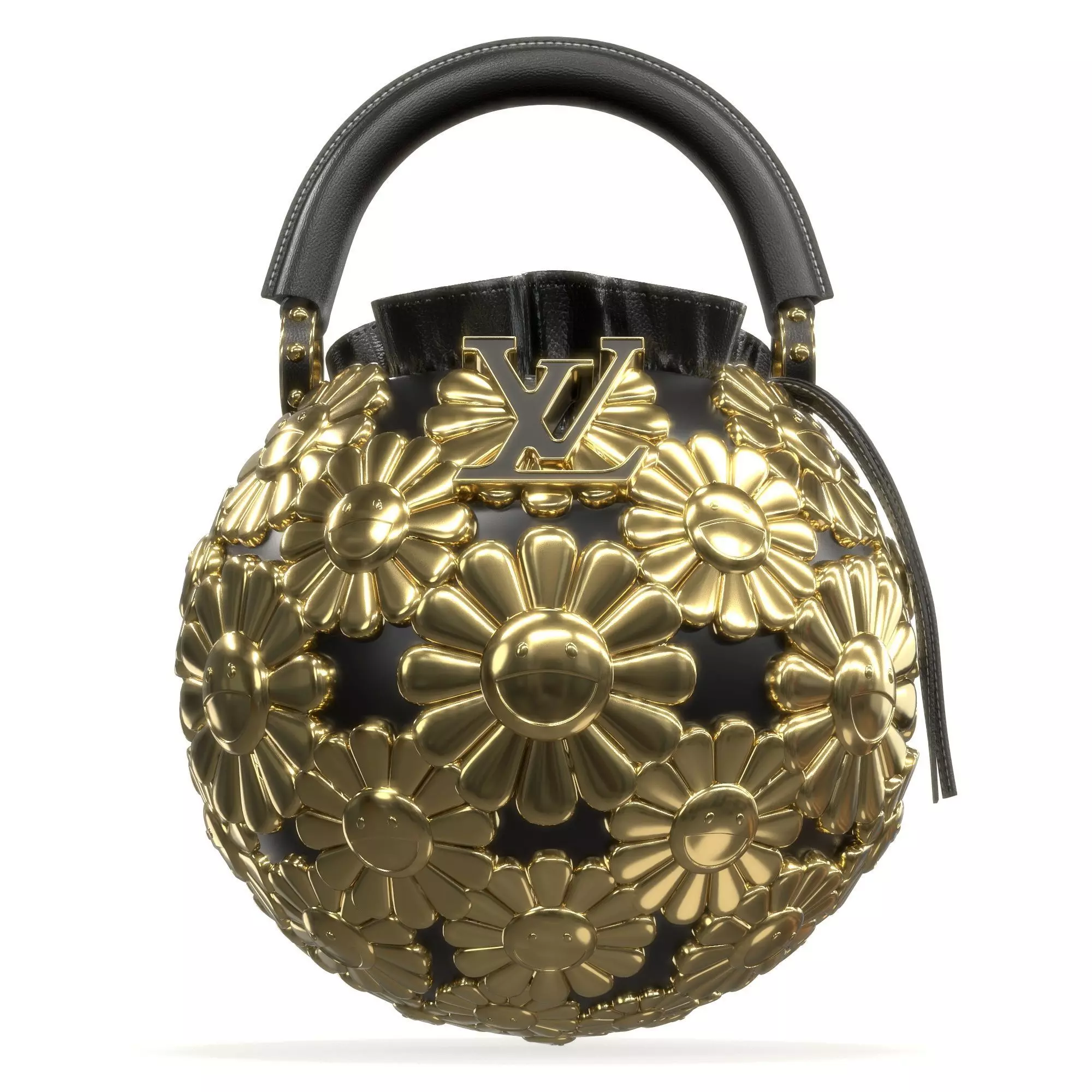 Louis Vuitton x Murakami Artycapucine Capubloom Bag Low-poly 3D model_2